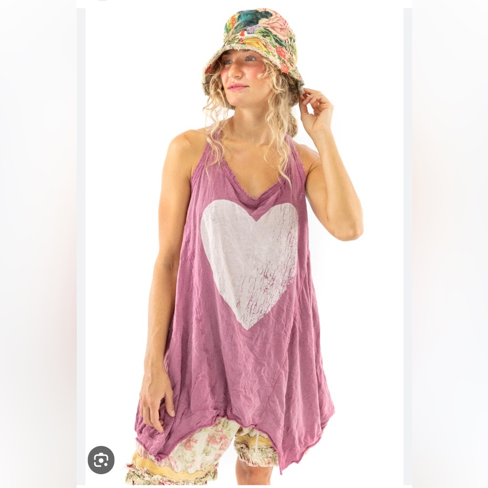 NWT Magnolia Pearl I LOVE YOU SO MUCH COTTON Paz Tank NEVER Worn PENNY HEART